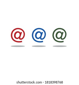 at Symbol, Pattern, Colorful Background, Vector Illustration, Grunge Texture, .com, at sign, blogging, brush stroke, e-commerce, e-mail, email, marketing, digital messaging, tagging, social media