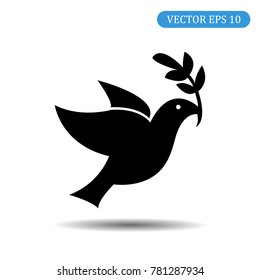 Symbol Of Peace. Bird Icon. Vector Illustration Eps 10