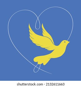 Symbol of peace, dove bird