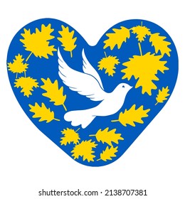 Symbol of peace, dove bird