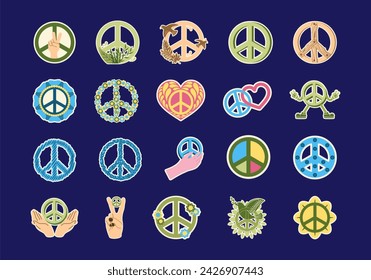 Symbol Peace Illustration Element Set