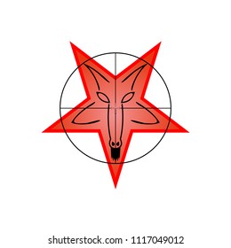 Symbol of the Pentagram in the sniper scope