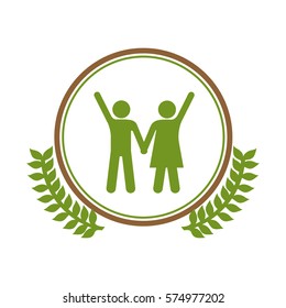 symbol people care environment image, vector illustration