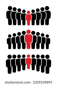 Símbolo, icono de personas. archivo vectorial.