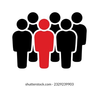 Símbolo, icono de personas. archivo vectorial.