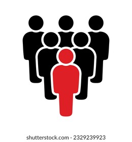 Símbolo, icono de personas. archivo vectorial.