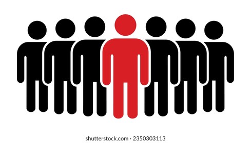 Símbolo, icono de personas. archivo vectorial.