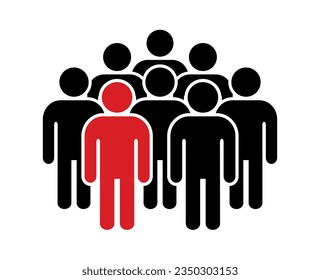 Símbolo, icono de personas. archivo vectorial.