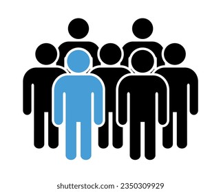 Símbolo, icono de personas. archivo vectorial.