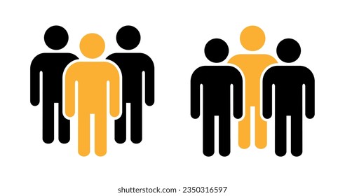 Símbolo, icono de personas. archivo vectorial.