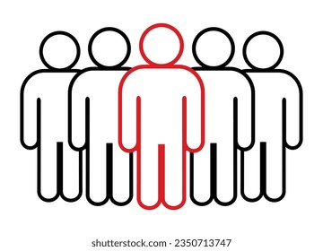 Símbolo, icono de personas. archivo vectorial.