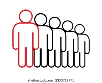 Símbolo, icono de personas. archivo vectorial.