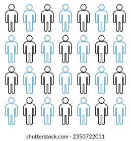 Símbolo, icono de personas. archivo vectorial.