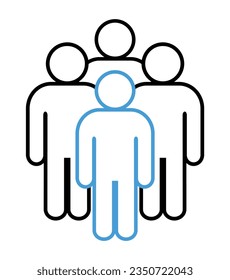 Símbolo, icono de personas. archivo vectorial.