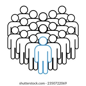 Símbolo, icono de personas. archivo vectorial.