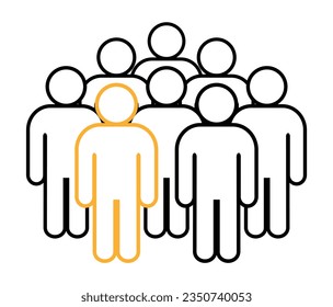 Symbol, people icon. vector file.