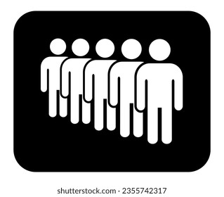 Símbolo, icono de personas. archivo vectorial.