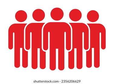 Símbolo, icono de personas. archivo vectorial.