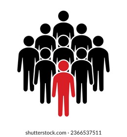 Símbolo, icono de personas. archivo vectorial.