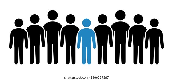 Símbolo, icono de personas. archivo vectorial.
