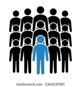 Símbolo, icono de personas. archivo vectorial.