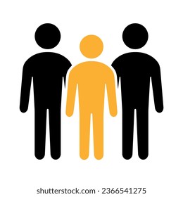 Símbolo, icono de personas. archivo vectorial.