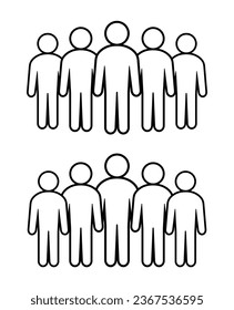 Símbolo, icono de personas. archivo vectorial.
