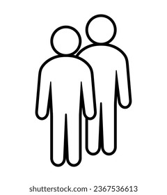 Símbolo, icono de personas. archivo vectorial.