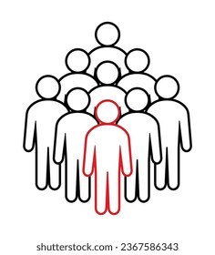 Símbolo, icono de personas. archivo vectorial.