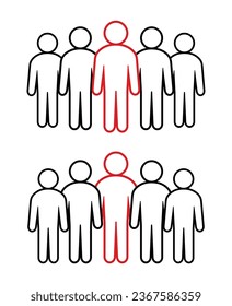 Símbolo, icono de personas. archivo vectorial.