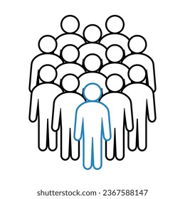 Símbolo, icono de personas. archivo vectorial.