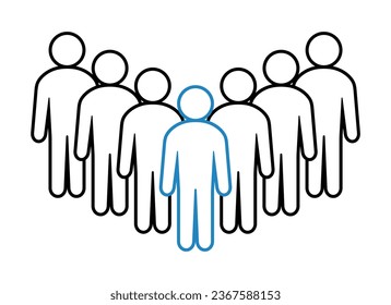 Símbolo, icono de personas. archivo vectorial.