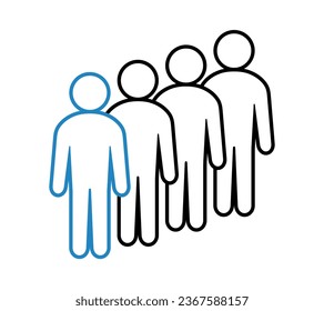 Símbolo, icono de personas. archivo vectorial.