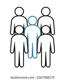 Símbolo, icono de personas. archivo vectorial.