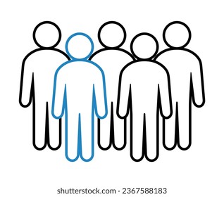 Símbolo, icono de personas. archivo vectorial.