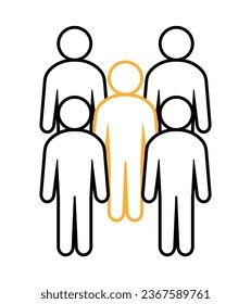 Symbol, people icon. vector file.