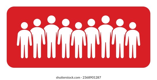 Símbolo, icono de personas. archivo vectorial.