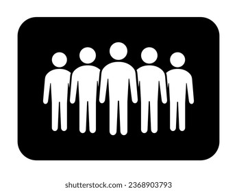 Símbolo, icono de personas. archivo vectorial.