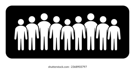 Símbolo, icono de personas. archivo vectorial.