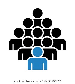 Símbolo, icono de personas. archivo vectorial.
