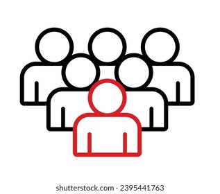 Símbolo, icono de personas. archivo vectorial.
