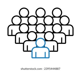 Símbolo, icono de personas. archivo vectorial.