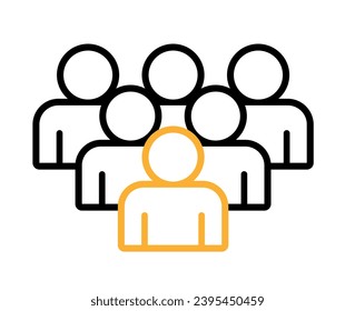 Símbolo, icono de personas. archivo vectorial.