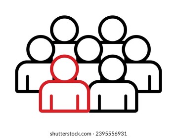Símbolo, icono de personas. archivo vectorial.