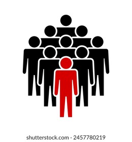 Símbolo, icono de personas. Archivo de Vector.