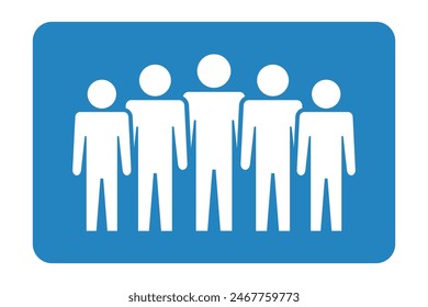 Símbolo, icono de personas. Archivo de Vector.