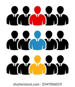 Símbolo, ícono de personas. archivo de Vector.