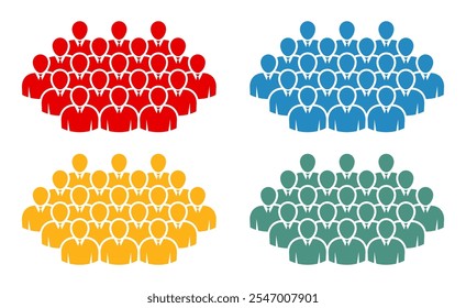 Símbolo, ícono de personas. archivo de Vector.
