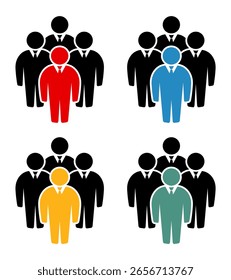 Símbolo, ícono de personas. archivo de Vector.
