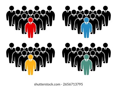 Símbolo, ícono de personas. archivo de Vector.